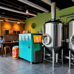**

"A vibrant craft brewery taproom in Hanoi, Vietnam. Patrons are enjoying a variety of locally-inspired craft beers, fully clothed in casual attire. In the background, gleaming fermentation tanks and brewing equipment are visible. The focus is on the community atmosphere and the unique branding of the craft beers: colorful labels showcasing local ingredients like dragon fruit and Vietnamese coffee. Include the text 'Câu chuyện thương hiệu' in a subtle way. Safe for work, appropriate content, professional photography, perfect anatomy, natural proportions, family-friendly."

**